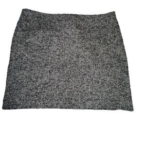 J. Crew Black and Gray Tweed Mini Skirt